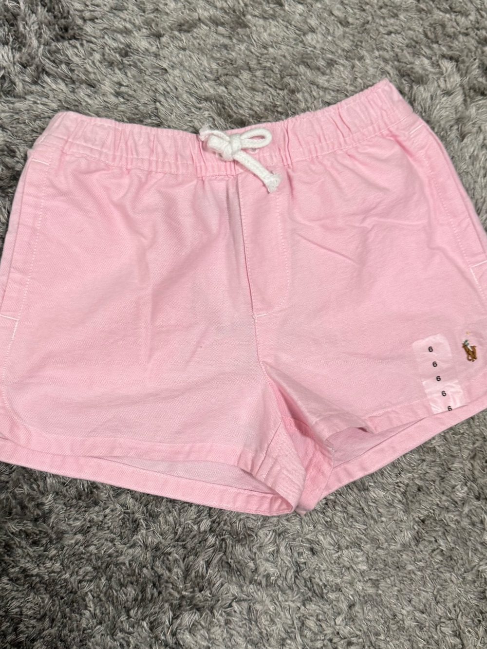 Ralph Lauren Light Pink Cotton Drawstring Athletic Shorts